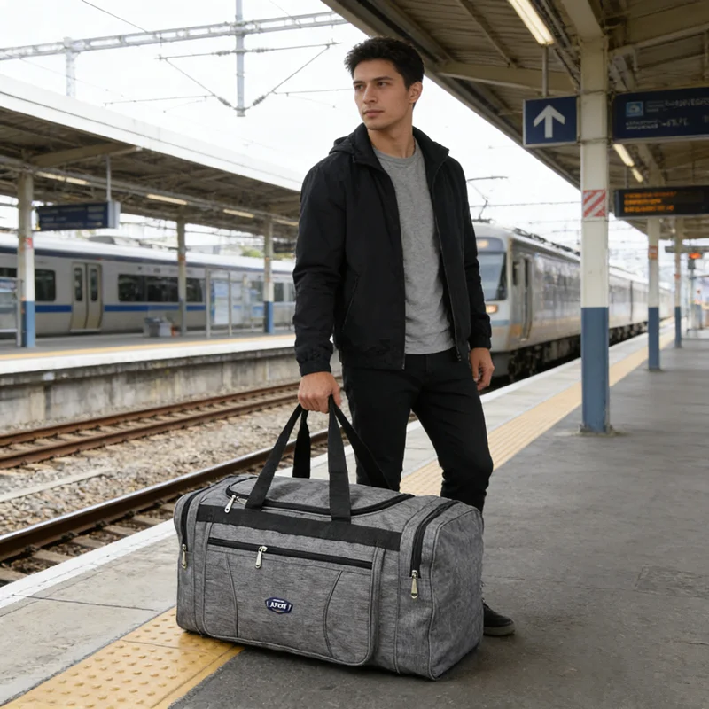 

Новая водонепроницаемая мужская дорожная сумка Oxford, большая сумка для ручной клади, вместительная деловая сумка для путешествий, дорожная сумка-даффл для выходных