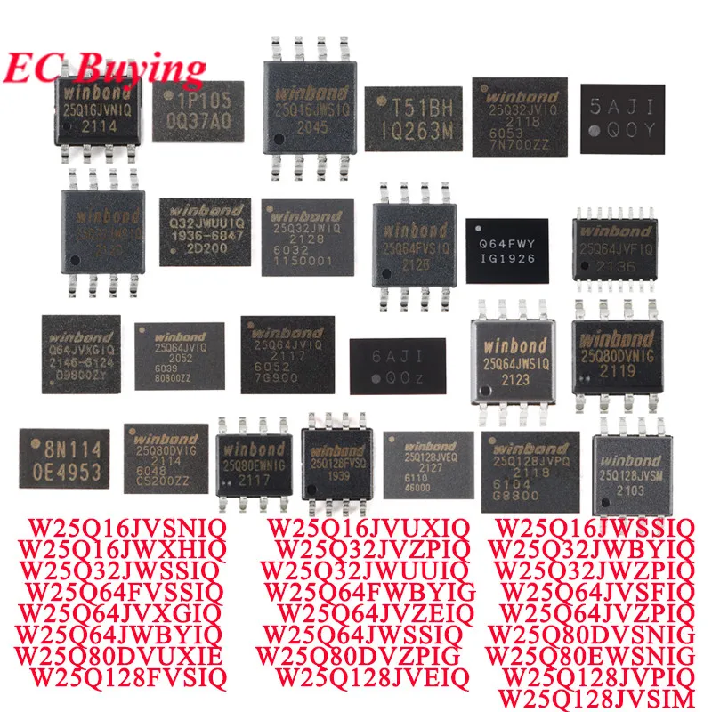 1-10Pcs W25Q16JVUXIQ W25Q64 W25Q80BVSIG W25Q16BVSIG W25Q16DVSSIG W25Q32BVSIG W25Q32FVSSIG W25Q64BVSIG W25Q64FVSIQ W25Q64FVSSIG