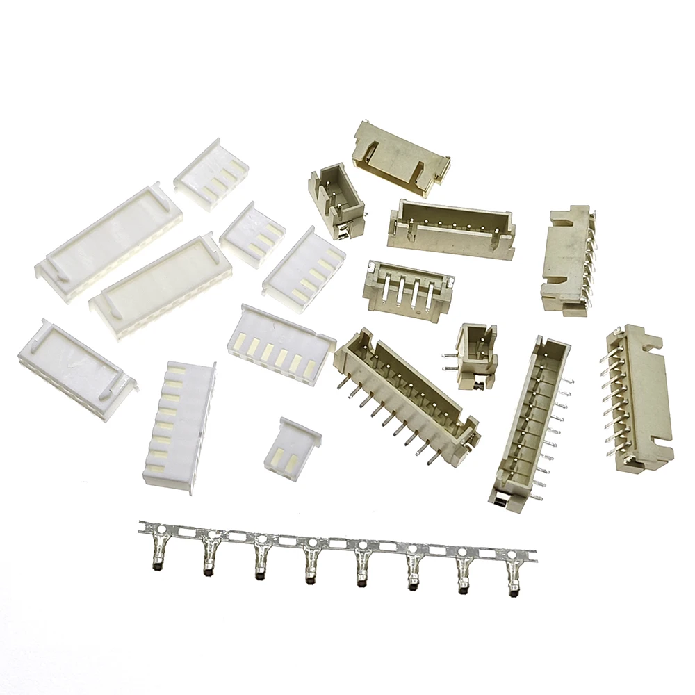 10Sets XH2.54 Connector 2.54mm Vertical / Horizontal SMD Pin Header 2/3/4/5/6/7/8/9/10P ( Plug Male + Female + Terminal ) Kit