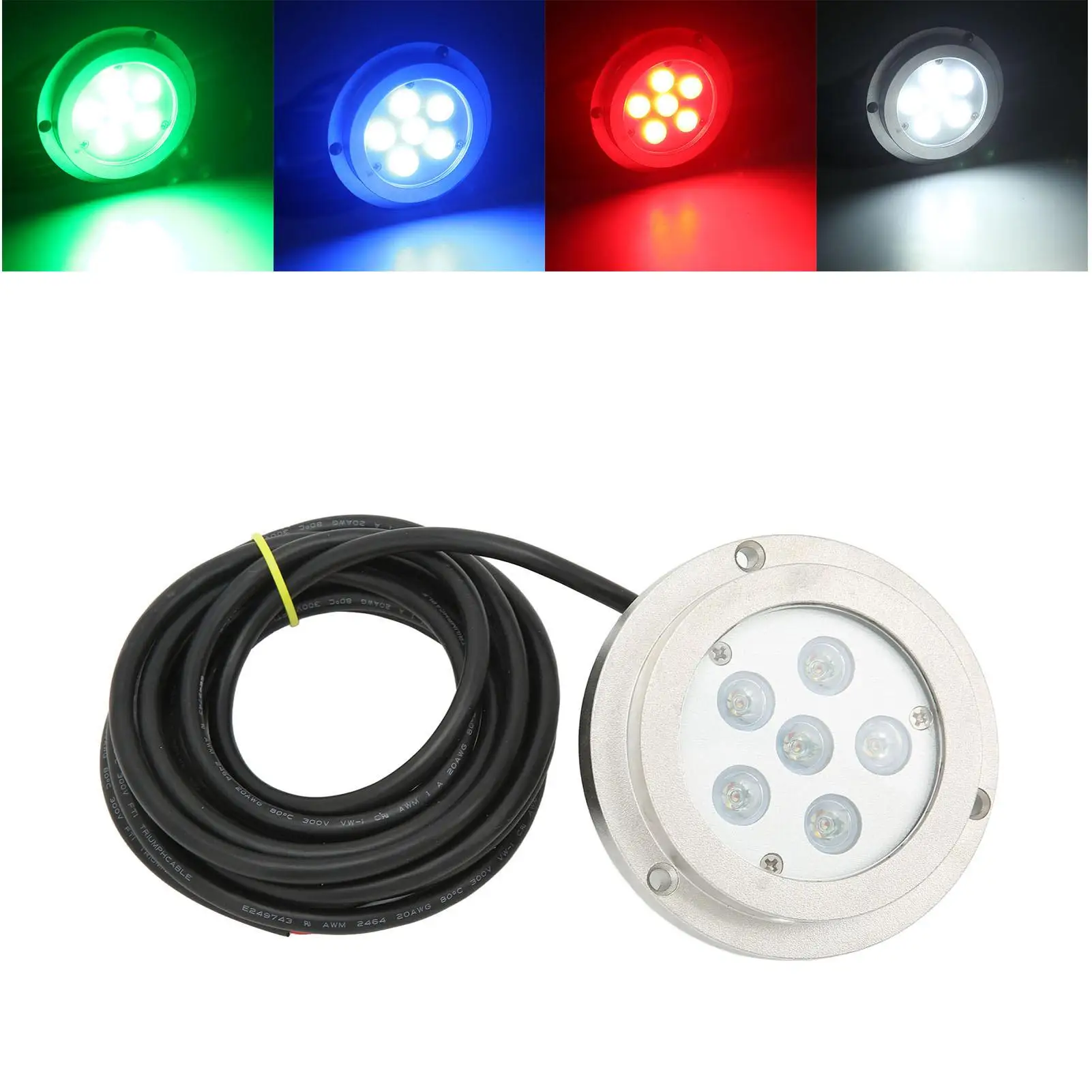 Luces traseras para yates, acero inoxidable 316, 12V, 24VDC, para luz subacuática marina, 3,8 pulgadas, IP68, resistente al agua, fuerte sellado para yates