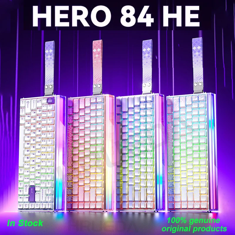 

AULA HERO84 HE Magnetic Switch Wired Mechanical Keyboard RGB Music Rhythm 8K Return Rate Keyboard Computer Accessories