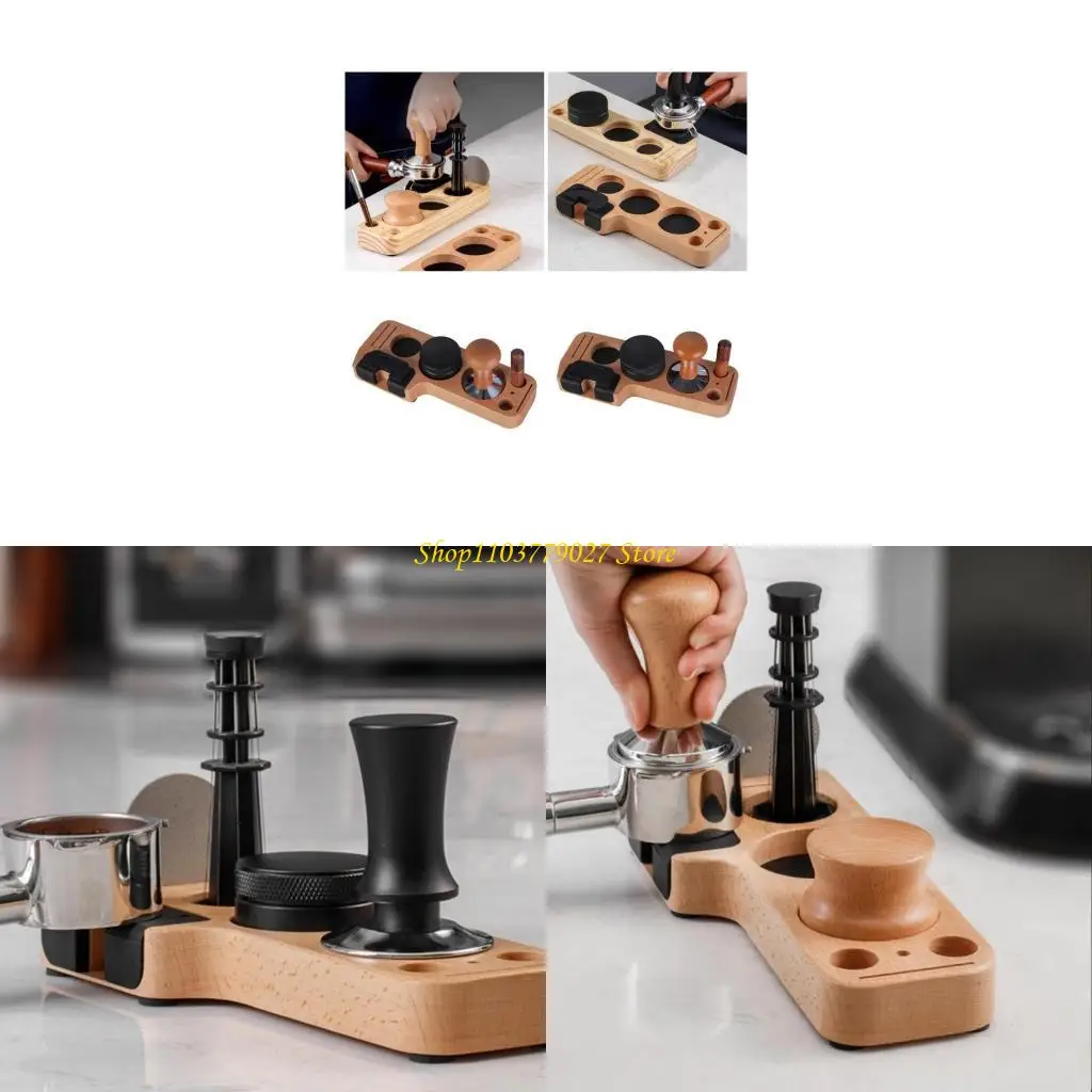

C4DF Espresso Accessories Set Practical Coffee Tamper Distributor and Coffee Tamper for Cafes Shop and Home Use