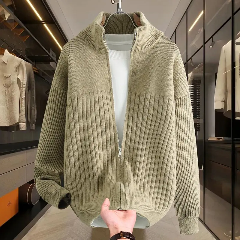 

2026 Autumn Knitted Cardigan Sweater Men High Quality Comfortable Versatile Fashion Trend Casual Warm Solid Color Sweaters men
