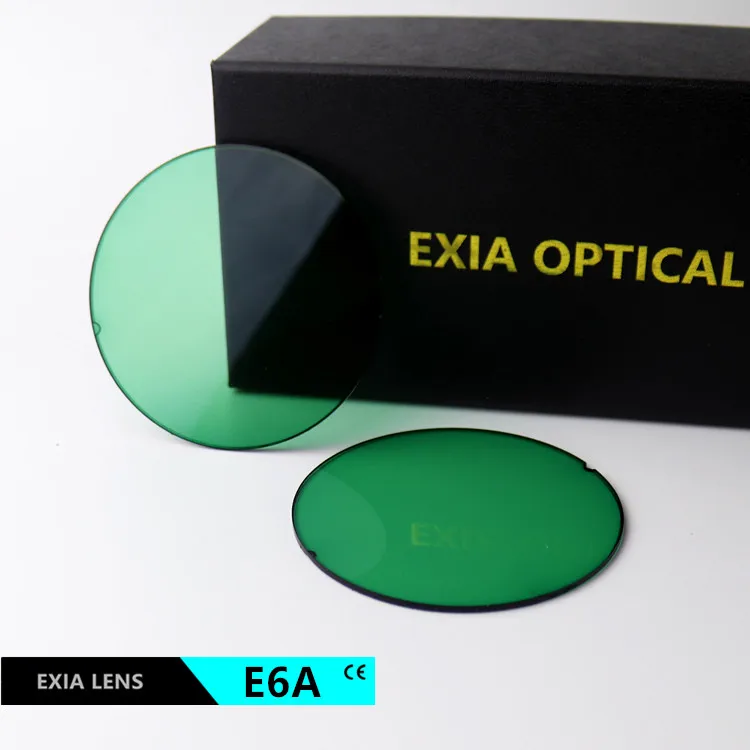 EXIA E6A Green Sunglasses Flat Lens CR39 UV400 SHMC Base Curve 0.5