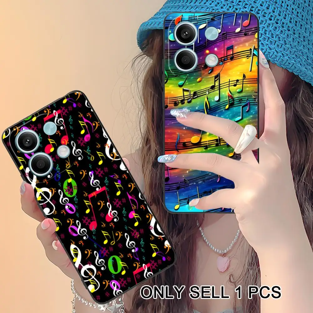 

Musical Note Staff Phone Case for Xiaomi Redmi Note 15 14 13 12 11 S Pro Plus 4G 5G Soft TPU Shockproof Cover