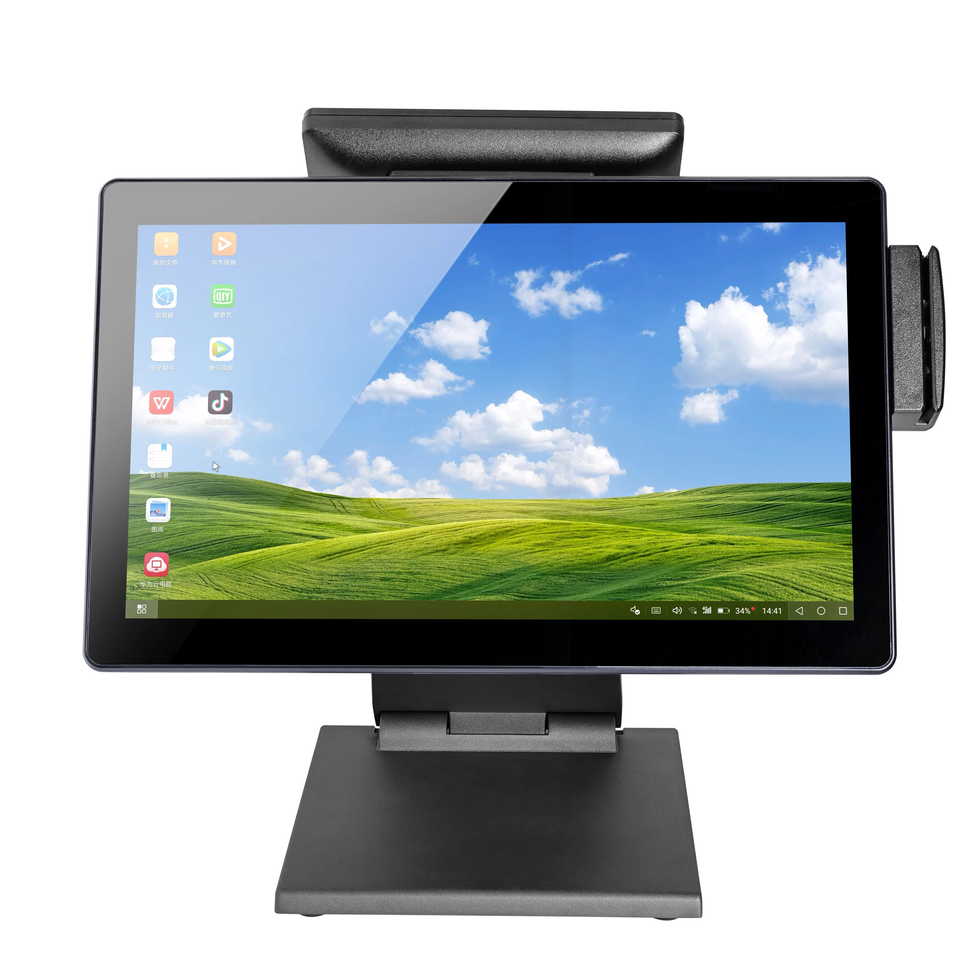 15.6 Inch Fast Food Wall-Mounted Touch Screen Kiosk All-in-One POS System Android OS Wi-Fi 4GB RAM Self-Service Ordering