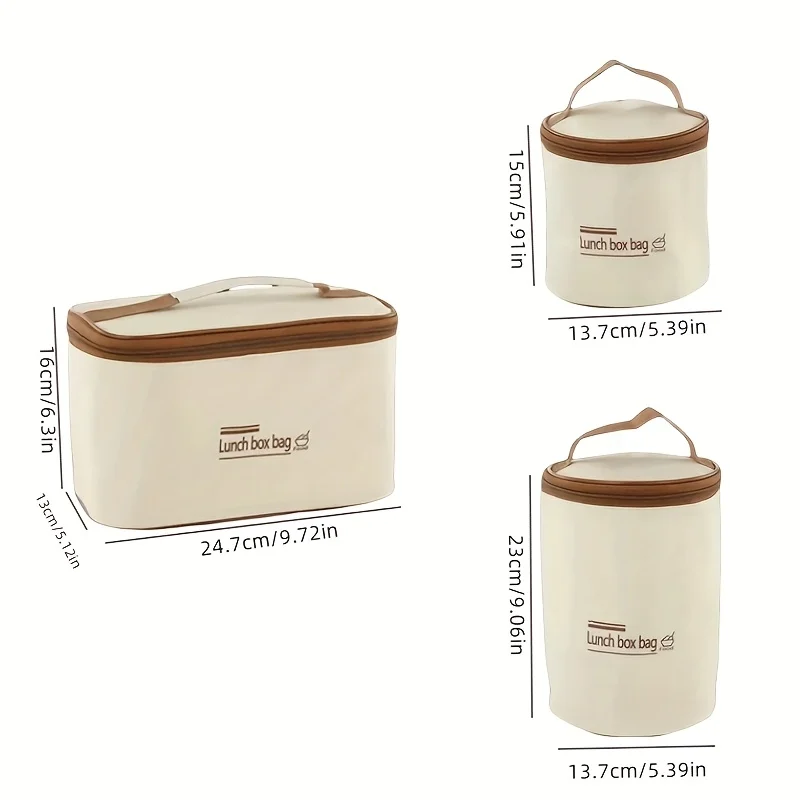 1 Stück Isolierte Tasche, Lunchbox-Tasche, Tragbare Isolierte Tragetasche für Büroangestellte, Spezielle Lunch-Tasche für Bento-Boxen mit Reis – Detail 2