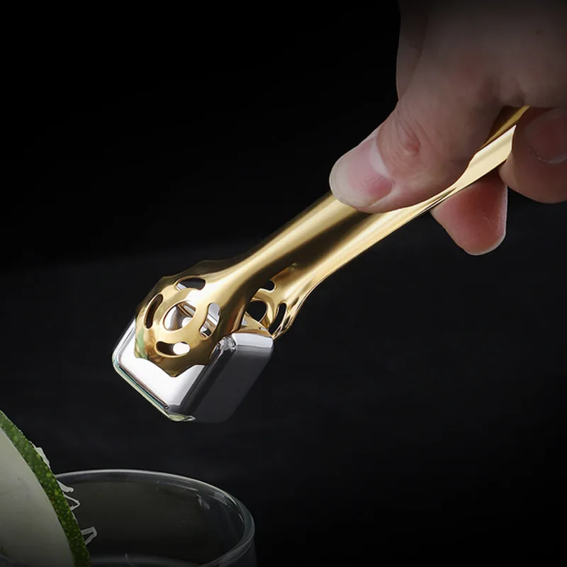 الفولاذ المقاوم للصدأ آيس كيوب كليب القهوة السكر المشبك الشواء اللحوم الخبز ملقط طعام بار أواني المطبخ #4