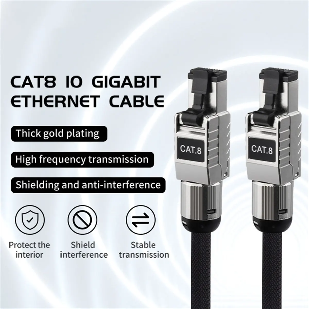 10G Cat8 Ethernet Cable 20000Kpbs High Speed SSTP UTP Ethernet Network Cable for Tv Laptops Router RJ45 Cable 2M Long