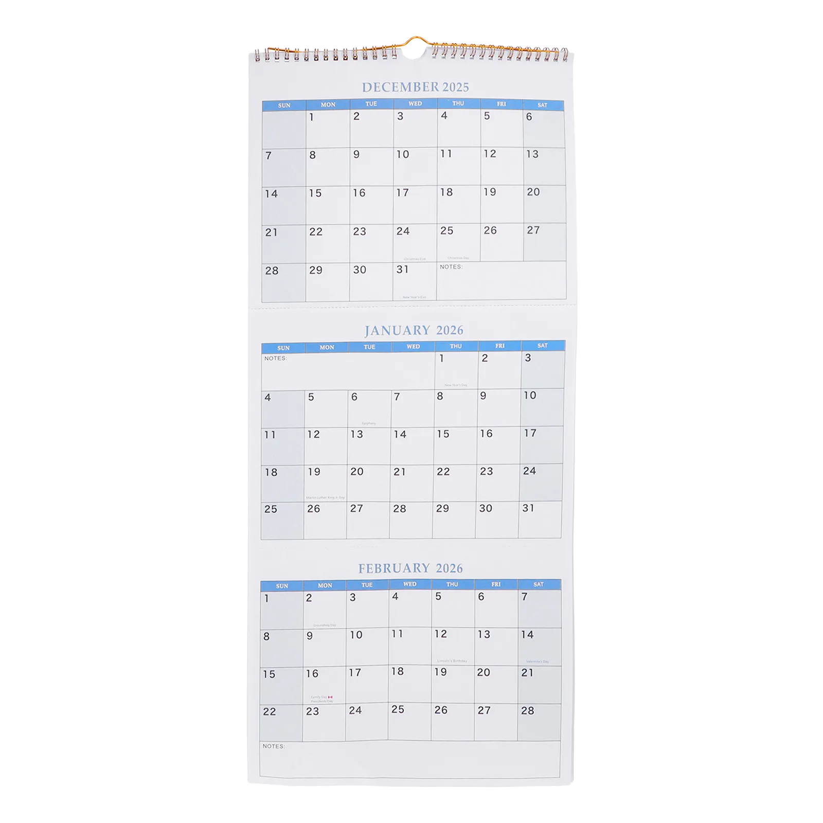 

Wall Calendar 2025-2027 Three Panel Design 3 Month Per Page View with Dual Binding for Smooth Flipping Wall Planner 2026