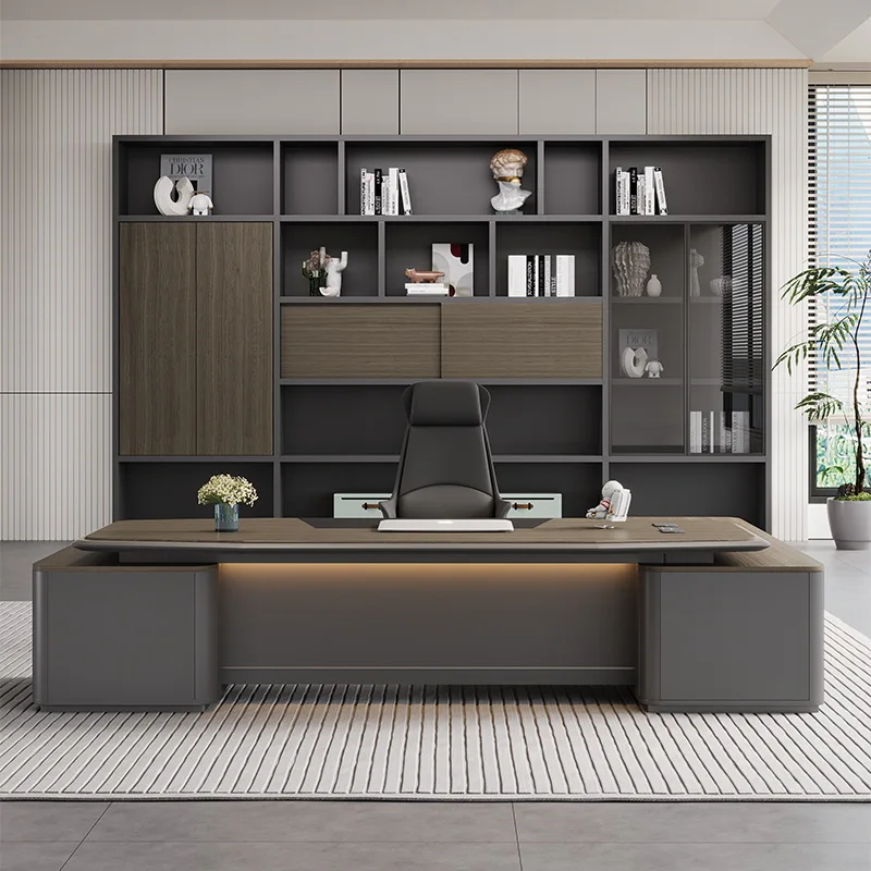 

❀zz Modern Office Furniture Mfc Wood Office Table Boss Manager Ceo Executive L Shaped Desk Workstation^