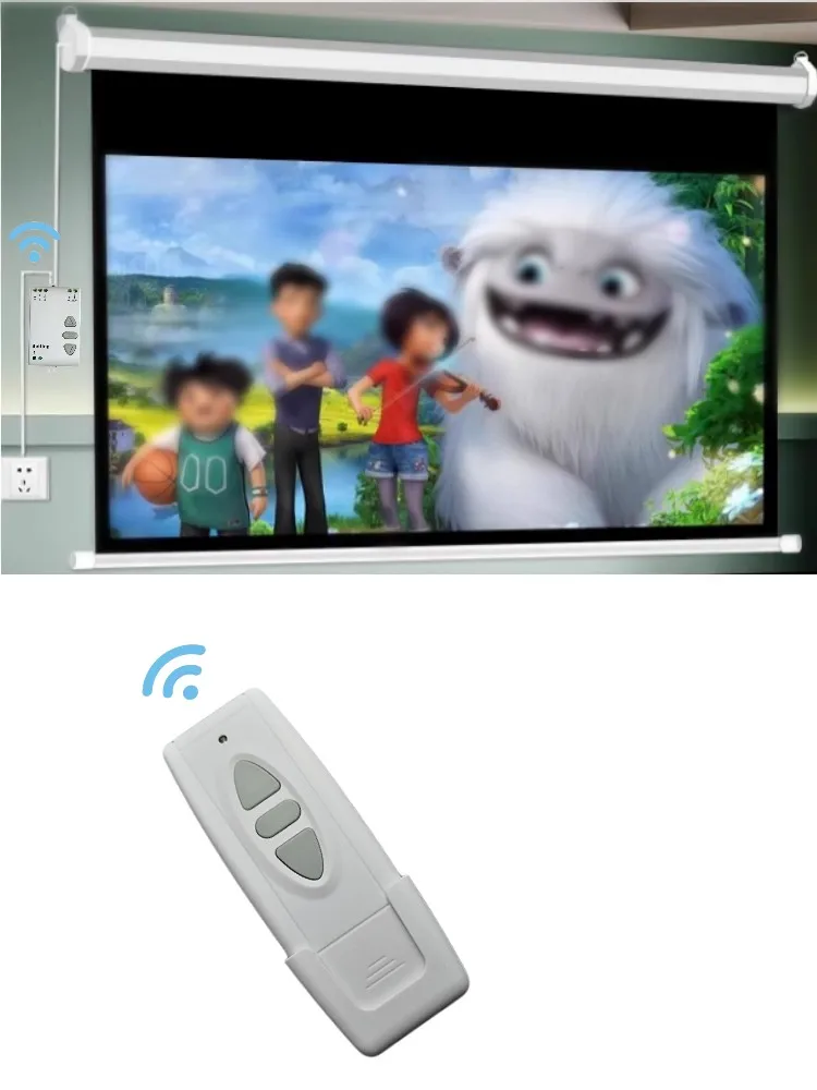 AC 220V motor remote switch controller Projection screen Motor Wireless Switch 433 UP Down Stop Forwards Reverse Stop Learning C