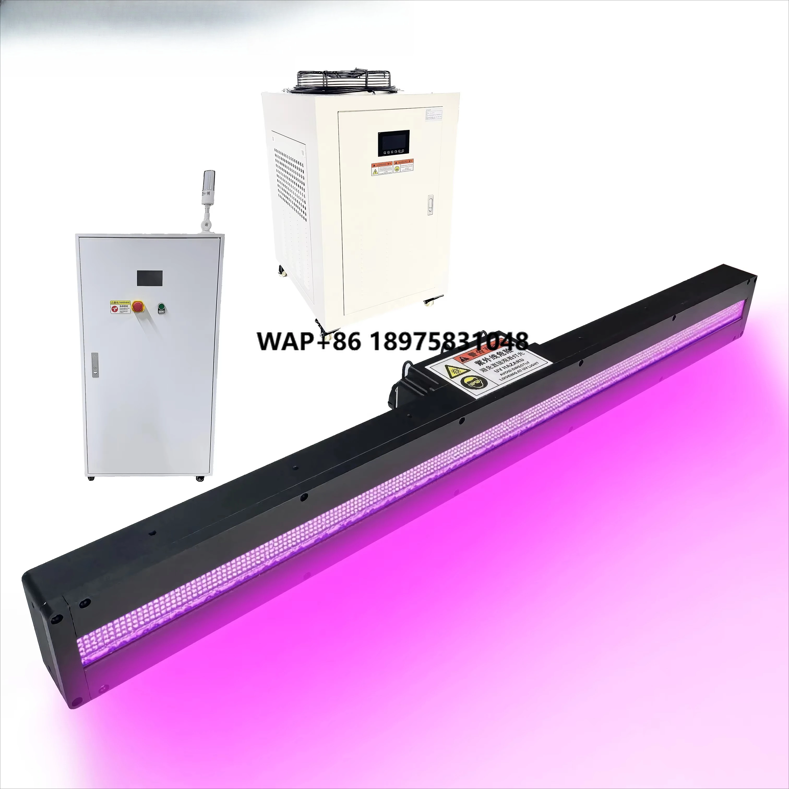 Hight-Power LED UV Curing Lamp for Ink Printing and Post-Press UV Curing in Industry Equipped with a Water Chiller