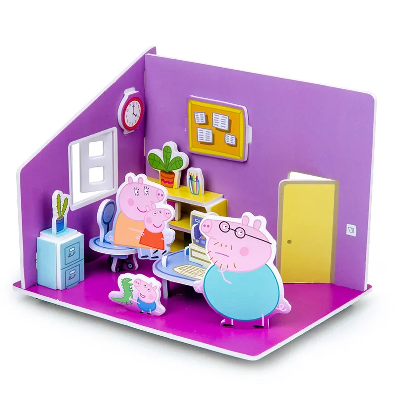 Rompecabezas 3D de Peppa Pig para niños y niñas, juguete de rompecabezas para niños de 3 a 6 años, regalo de cumpleaños