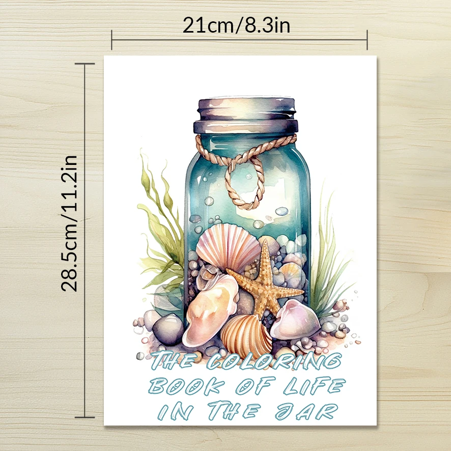 Libro da colorare - 8,3 x 11,2 pollici Libro da colorare Bottle of Life da 32 pagine - Regalo ideale per la famiglia o gli amici