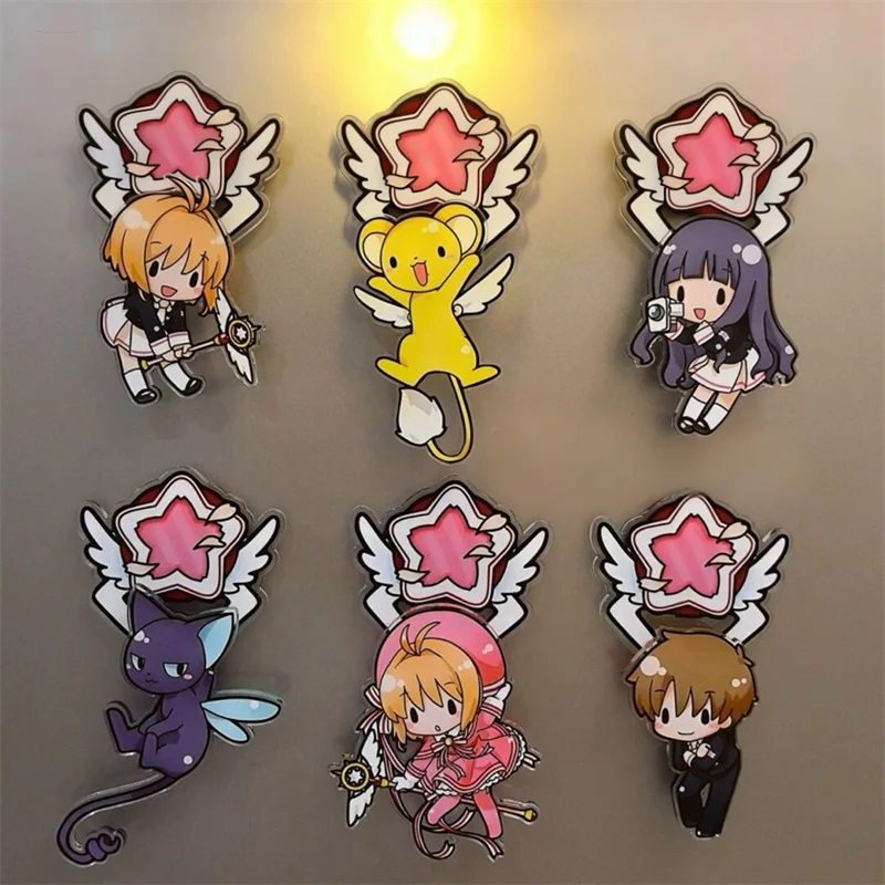 

Anime Cardcaptor Sakura KINOMOTO SAKURA Cosplay Prop Refrigerator Magnet Acrylic Badge Rotatable Model Ornament Cute Accessories
