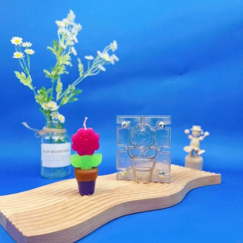 

97BA Potted Plant Molds DIY Plastic Mould Cake Decorating Tools for Wedding