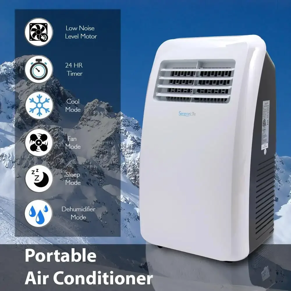 Portable Air Conditioner - Compact Home AC Cooling Unit with Built-in Dehumidifier & Fan Modes, Includes Window Mount Kit