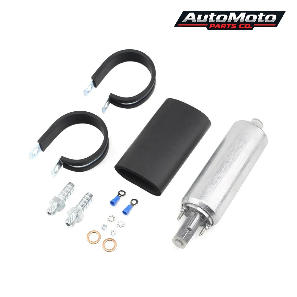 255LPH High Pressure External Fuel Pump Assembly GSL392 Universal Inline Fuel Delivery Pump Kit for Vehicle Engine System
