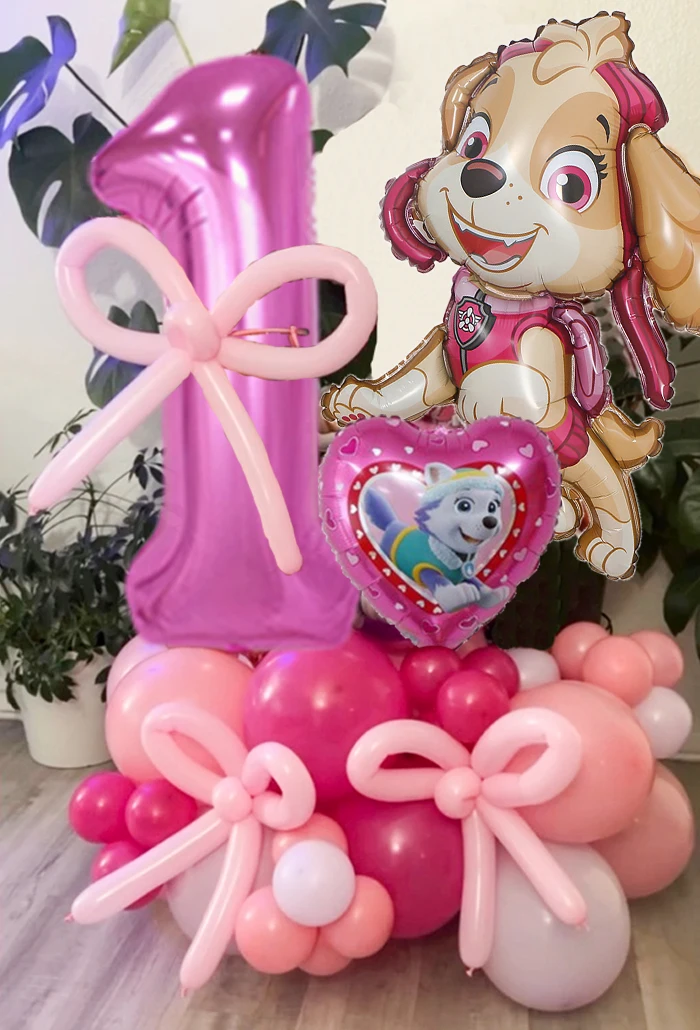 Cartoon Paw Patrol Themen Ballon Party Dekoration Lieferungen Rettung Hund Welpen Aluminium Folie Ballon Kinder Geburtstag Geschenk
