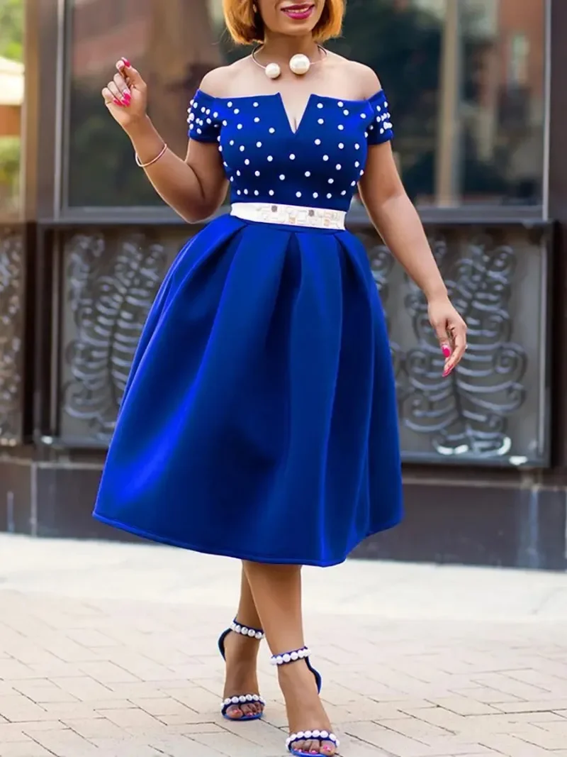 

Вечернее платье для женщин, плиссированное лоскутное сетчатое прозрачное платье трапециевидной формы с рукавами-фонариками, элегантные африканские платья для мероприятий