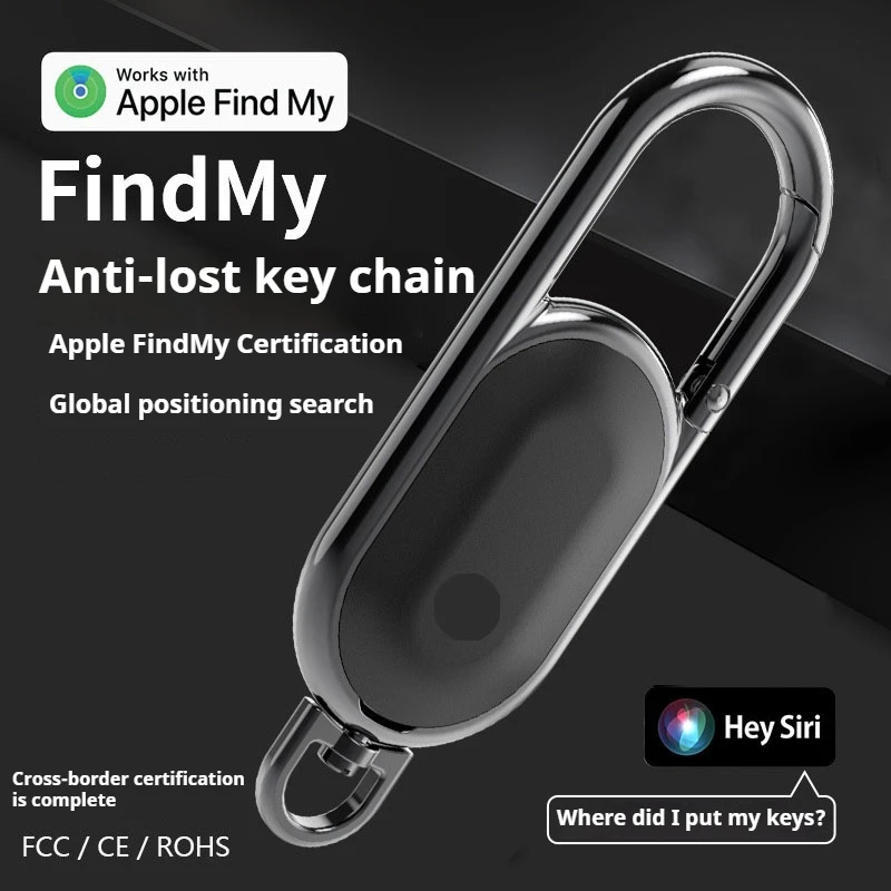 

Anti-lost GPS airtag Smart Carabiner key chain Keyring with Find My tracker to attach Car key chain fob for use on Apple ios