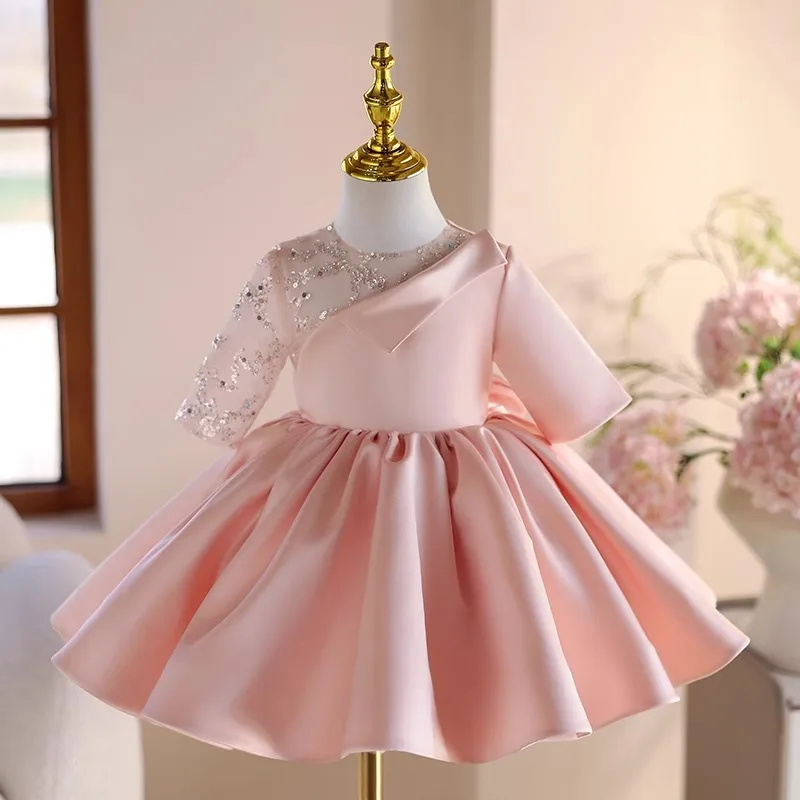 High End Girls Elegant Princess Ball Gown Children Cute Birthday Party Wedding Dress y1552