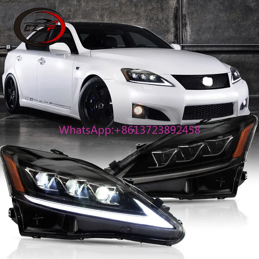 Car Lights Projector Lens Dynamic Signal LED Headlights Drl Automotive Accessory Headlight for Lexus IS250 2006 2012