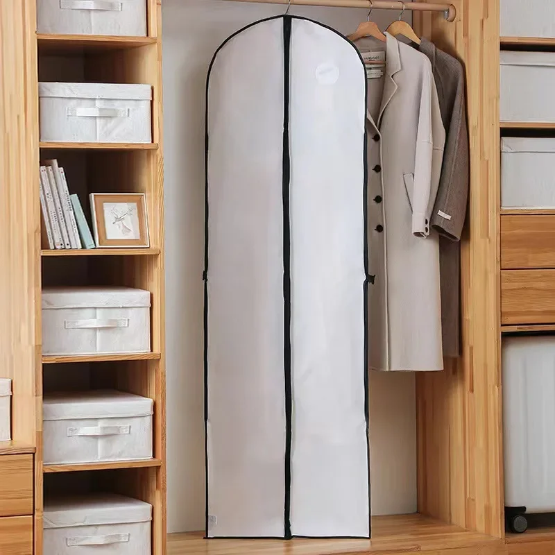 Clothes Hanging Dust cover wedding Dress Cover Suit Coat Storage Bag Garment bags Organizer  60x180cm