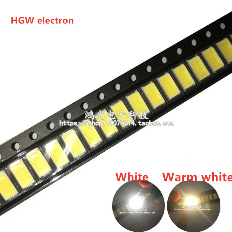 1000pcs 5630 / 5730 0.5W white / warm white patch LED super bright white lamp bead 5730 positive / warm white