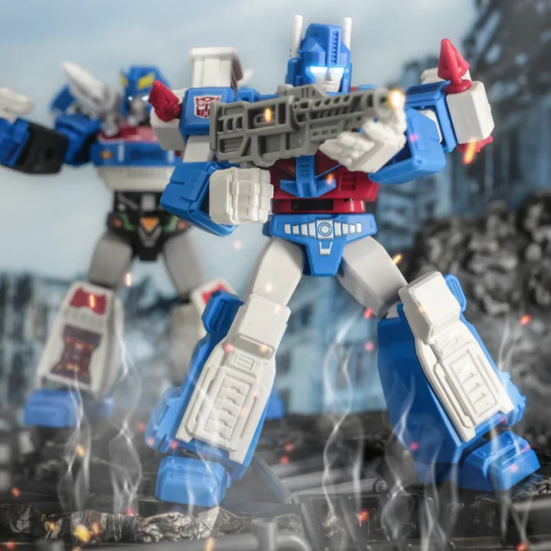 Popular nuevo bloque de palos Galaxy versión 4 Transformers tamaño destrozado impactante Optimus Prime Robot juguete Gif personalizado para niños