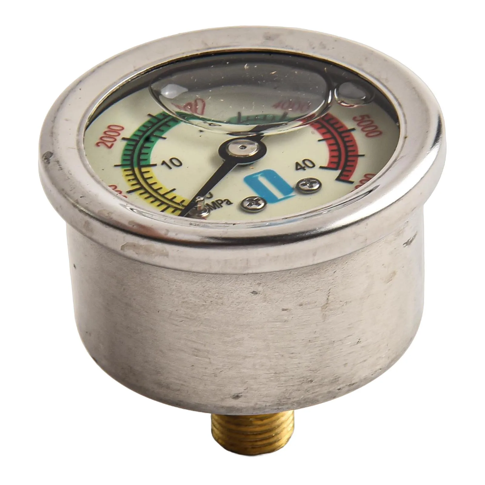 2 Inch Pool Filter Water Pressure Dial Hydraulic Pressure Gauge Meter Manometer Stainless Steel 0-6000PSI 0-40MPa