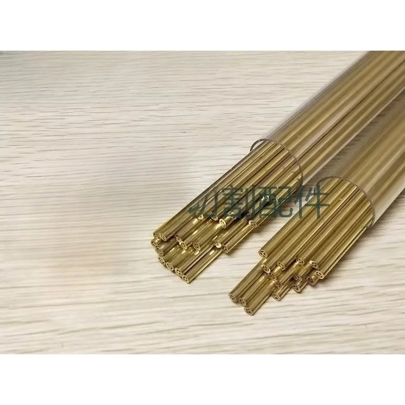 EDM Drilling Brass Electrode Tube Multihole 1.0mm-3.0mm Length 400mm 4 Holes for WEDM Drilling Machine