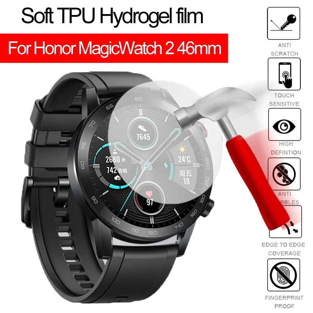 Smart Watch HD Shockproof Soft TPU Hydrogel film Full Cover Watch Screen Protector For Honor Magic Watch 2 46mm