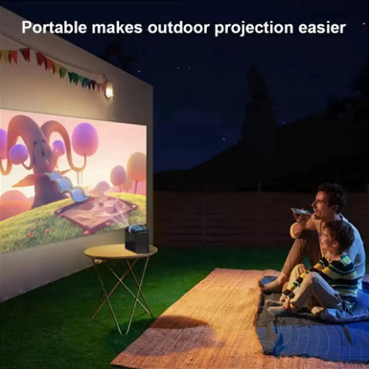 A86G NEW Android Smart Mini Projector 300ANSI Lumen Portable Projector 4K with WIFI Bluetooth 1080P Home Movie Theater Beamer