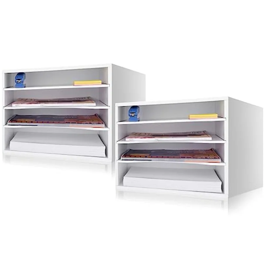 

Деревянный настольный органайзер для бумаг, лоток для хранения писем, сортировщик файлов с регулируемыми полками для дома и офиса