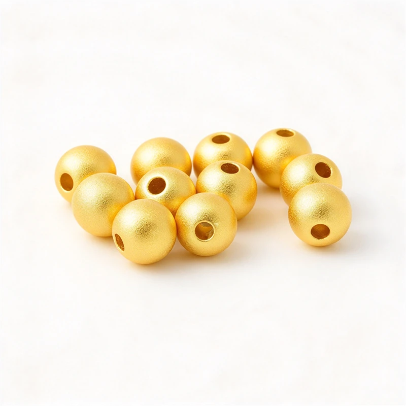 BoYuTe (100 Pieces/Lot) 3-4-5-6-8-10mm Antique Matte Gold Plated Brass Round Beads DIY Jewelry Making Loose Beads Accessories