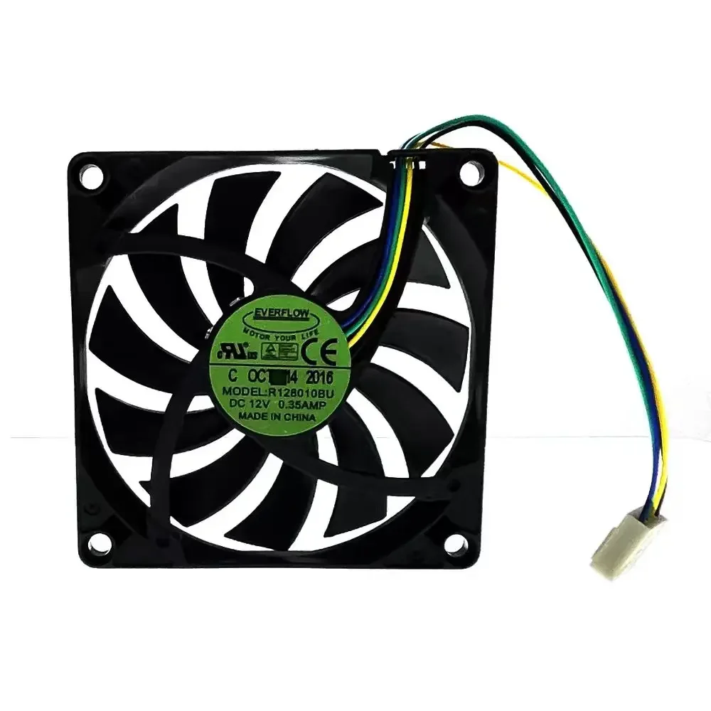 LY New Everflow R128010BU 80mm 10mm Slim Cooler Heatsink Fan 80X80X10mm Dual Ball Bearing 0.35A 3900RPM High Speed PWM Cooler