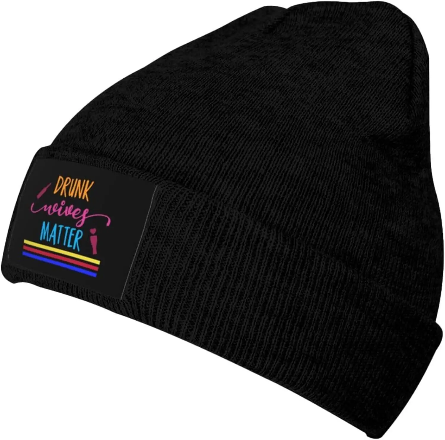 Drunk Wives Matter Beanie Hats Soft Stretch Beanies Cap Winter Warm Men's Womans Beanies Cap