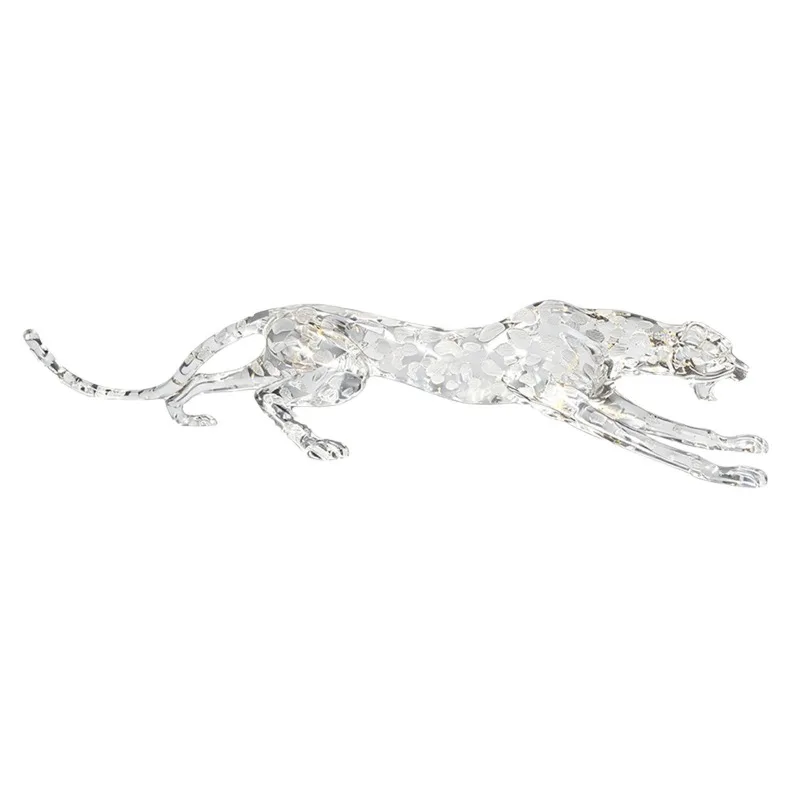 

Ice-Textured Transparent Sculpture Ornament, Leopard Sculpture, Villa Entryway Living Room Light Luxury Office Ornament