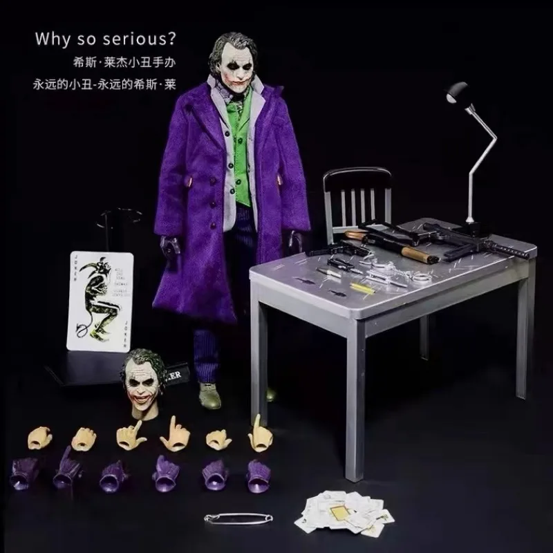 Marvel SHF HotToys Heath Ledger Joker Figure The Comedian Play Arts The Dark Knight  1/6 Articulated Joints Collectible Toy 30CM