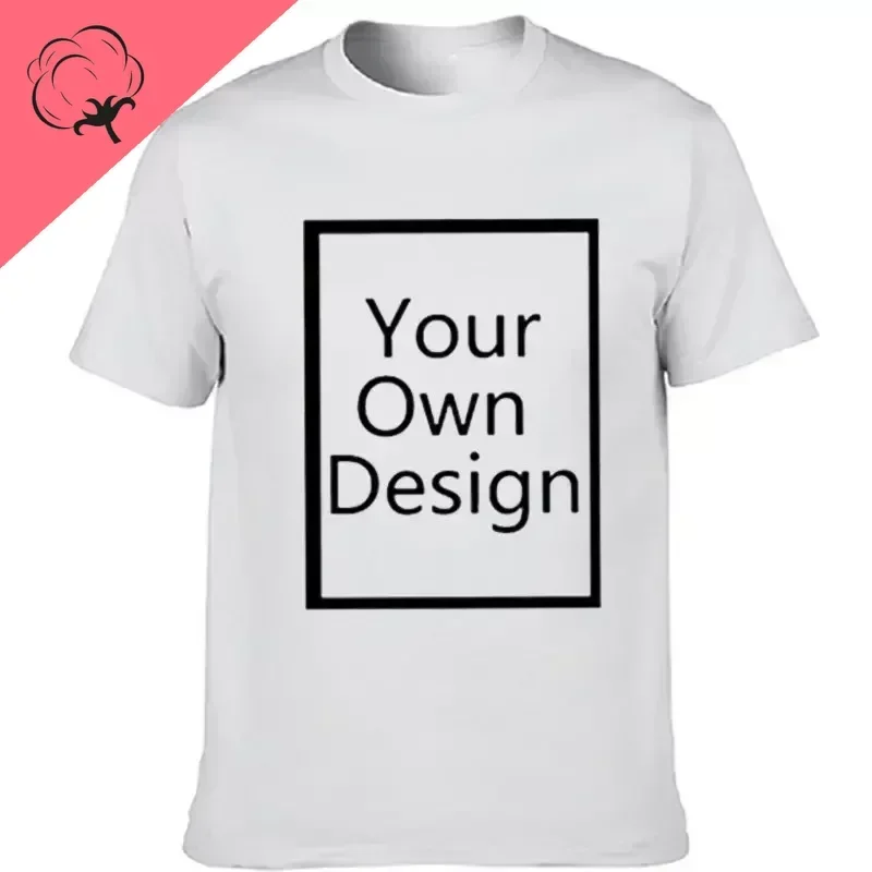 2024  Custom  Tops Customized Printed Cotton Black White T Shirt Harajuku Men Women Tee DIY Your Like Photo or Logo T-shirt