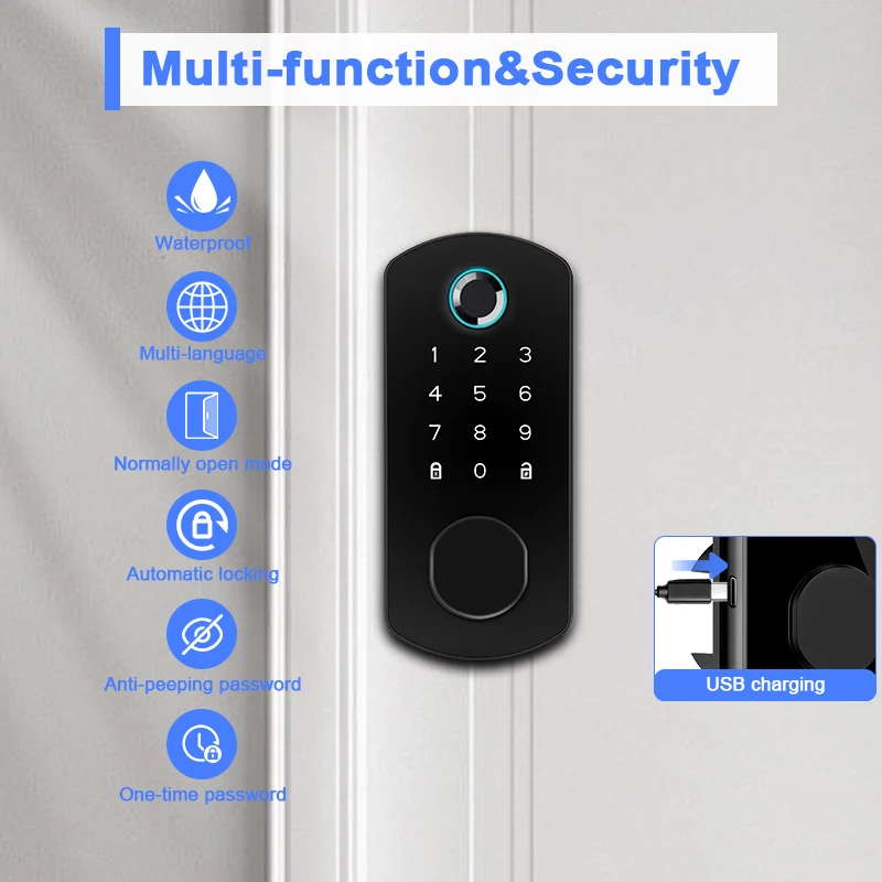 Remote dead TT keypad code pin combination number ttlock app password price manufacturer digital smart deadbolt door lock