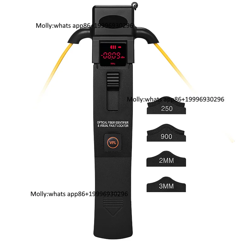 AUA-35 Fiber Optic Identifier 0.25/0.9/2.0/3.0mm Live Traffic Detector Optical Fiber Identifier with VFL SM MM Fiber Detection