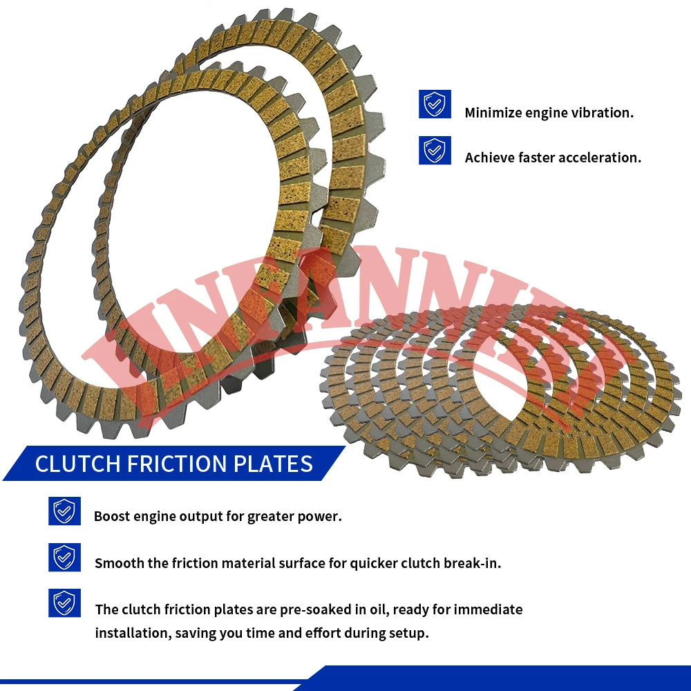 Clutch Friction Steel Spring Plate Kit For Harley Sportster 883 1200 1991-2011 2012 2013 2014 2015 2016 2017-2020