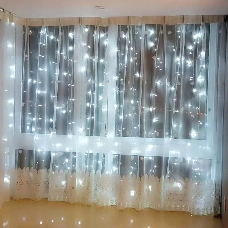 

USB LED String Fairy Curtain Lights Garland For New Year Christmas Party Wedding Birthday Bedroom Ramadan Easter Home Decoration