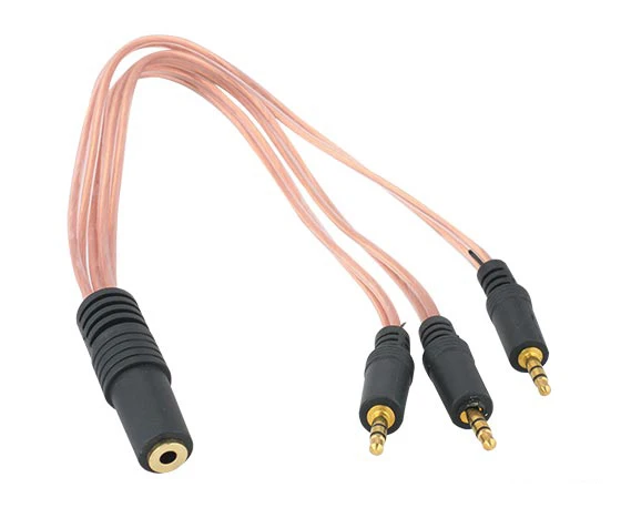 3.5 MM STEREO FEMALE TO/3X3.5 STEREO MALE 5 + 1 CABLE