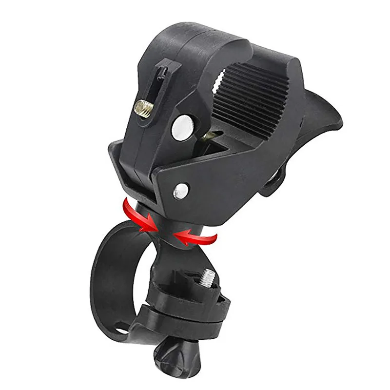 90/360° Rotating Torch Clip Bike Bicycle Handlebar LED Flashlight Torch Mount Clamp Clip Holder Grip Bracket Bicycle Light Mount