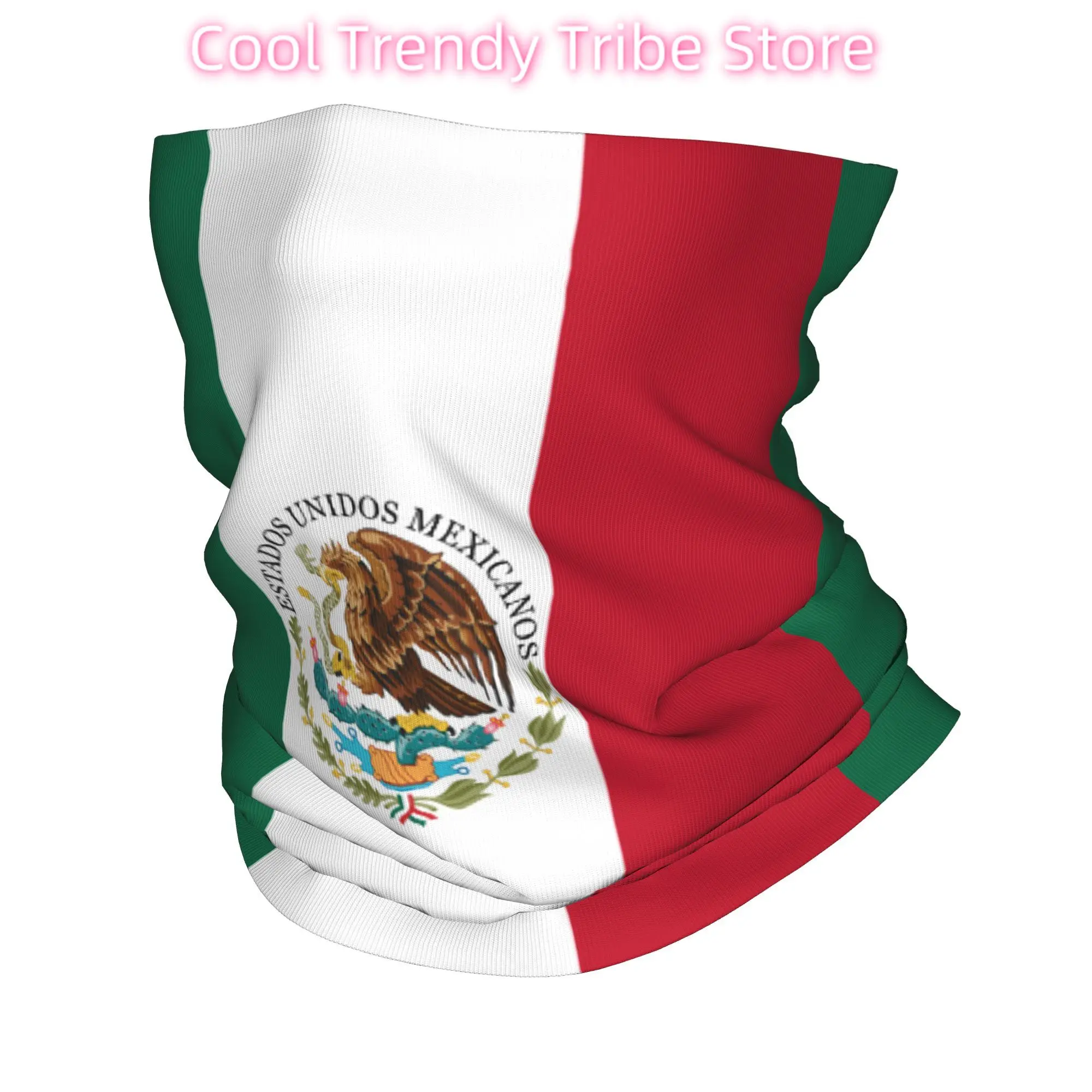 

Зимняя повязка на голову с флагом Мексики на заказ, теплая повязка на голову для мужчин и женщин, походный охотничий шарф-труба, мексиканский герб, бандана для лица, гетры