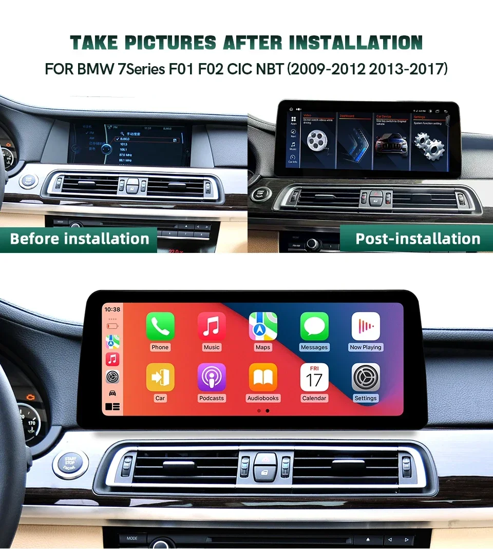 Zlh 12.3 Inch 8Core 128GB creen Auto  Android 13 Carplay For Bmw 7Series F01 F02 Cic Nbt 2009 2013 Bt Gps 4Glte Wifi RadioHOT SA
